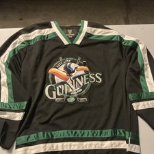 Guinness Ireland Toucan Black Hockey Jersey Shirt Breweriana XL picture