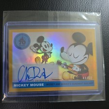 Topps Disneyland 70th Anniversary Mickey Mouse Auto Chris Diamantopoulos /50 picture