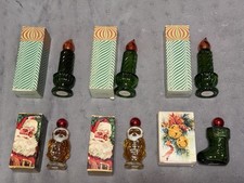 Vintage 1970’s Avon Christmas Cologne Lot of 6 Candles Santa Boot w/ Boxes picture