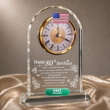WinTaim 80th Birthday Clock - 80 Year Old Keepsake Gift picture