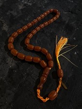 Caramel Brown Faturan Bakelite Prayer Beads Misbaha Tasbih Master Workmanship picture