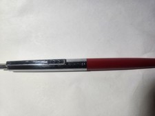 Vintage Paper Mate Double Heart Ballpoint Pen Red & Chrome picture