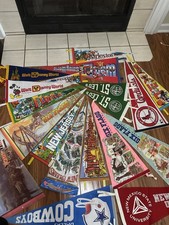Vintage Lot Of 21 Pennants. Used. picture