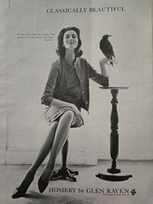 1960 Women's Glen Raven Hosiery Stockings Legs Bird Emerson quote Vintage ad picture