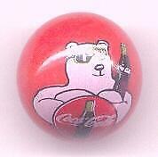 1 Coca Cola Polar Bear Red Glass Advertising Marble picture