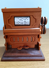 Vintage Wooden Miniature Player Piano Music Box picture