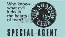 THE SHADOW CLUB SPECIAL AGENT CARD - VINTAGE REPRINT picture