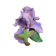 Vtg Westland Giftware Hummingbird & Purple Iris Porcelain Figurine #3262 picture