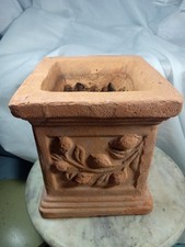 Vintage Handmade Italian Terracotta Planter Square Clay 6 X 6 X 6.5 picture