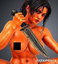 Lara Croft Sexy Adult Statue Squat Knife Black Thong Boots KEKIPRINTS 13