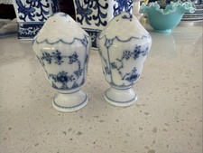 Royal Copenhagen Blue Fluted Plain Salt & Pepper Shakers #531 #541 Denmark picture