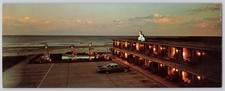 Swan Motel Wildwood Crest NJ Postcard Ocean Front c1950s Classic Car 3.5