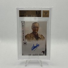 2007 Upper Deck Stan Lee Spider-Man On Card Auto Spiderman BGS 9.5 Auto 7 picture