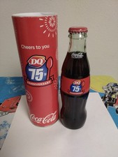 Coca Cola DQ Dairy Queen 75th Anniversary Bottle In Container Display 8oz New picture