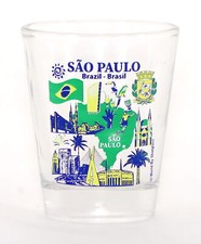 Sao Paulo Brazil Landmarks and Icons Collage Shot Glass picture