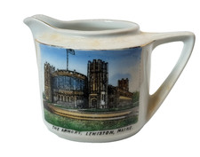 LEWISTON - The Armory - MAINE ME Antique Souvenir China TRINKET CREAMER picture