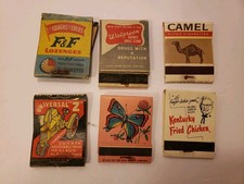 Lot Of 6 Vtg Matchbooks Random Used Advertising CAMEL KFC Walgreens Universal picture