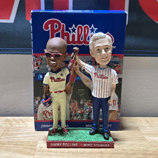 Jimmy Rollins and Mike Schmidt Philadelphia Phillies Group Leader Bobblehead  picture