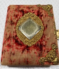Victorian Photograph Antique Velvet Covered Album & Collection-50+ Cabinet Cards picture
