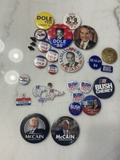 Huge Lot Of Presidential Campaign Buttons Republican Dole Bush Reagan McCain picture