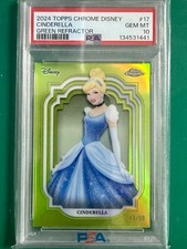 2024 Topps Chrome Disney Cinderella #17 Green Refractor PSA 10 Gem Mint POP 17 picture