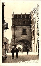 POLAND Tarnow Main Square Renaissance Architecture Vintage Real Photo Postcard picture