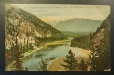 1908 Bad Rock Canyon Flathead River County Montana Postcard MT Kalispell  picture