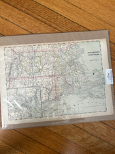 Massachusetts and Rhode Island Map Print - United States Regional Map picture