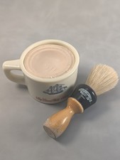 Vintage Old Spice Shaving Mug Grand Turk, Unused Soap Puck, & Barbershop Brush picture
