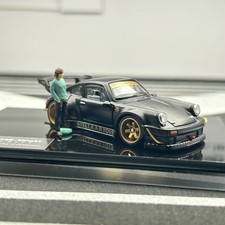 1:64 RWB 930 with Figure Full-Open Alloy Miniature Diecast Model Collectible Car picture