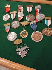 Vtge German Medal Lot 10 Enamel Ribbon Awards Badges 1970s European Collection picture