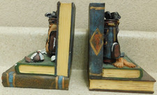 Wong's Golf Bag Book End Desk Top Ceramic Set . picture