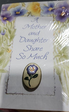 Hallmark Pretty Pansy Cameo Lapel Pin on Greeting Card picture