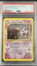 Pokemon PSA 5 Sabrina's Gengar 14 Gym Heroes picture