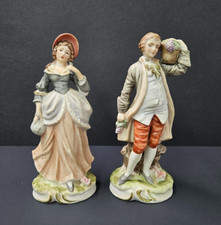 Vintage Original Arnart Creation Figurine Set of 2 Man Woman Japan 6 Inch (A8) picture