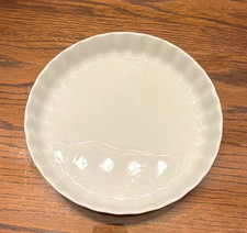Apilco New, Williams Sonoma White Ceramic Round Fluted Pie / Pie Plate 10 inch picture
