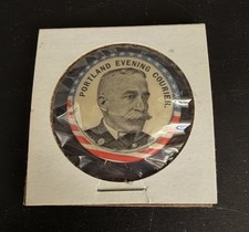 1899 Admiral George Dewey Portland Evening Courier Pin Pinback 1.25