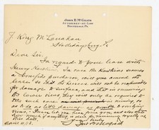 1913 Letter John B. McGrath Attorney Houtzdale PA Mining Lease Henry Hawkins picture