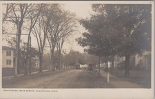 Residences Main Street Plainville CT Trolley Car Horse Buggy 1900s RPPC Postcard picture