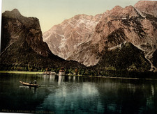 Germany, Königssee, St. Bartholomä vintage photochrome photochrome, vintage picture