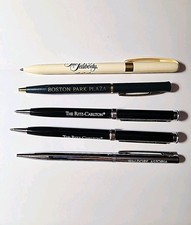 Lot of 5 Vintage Luxury Hotel Ballpoint Pens Peabody/Plaza/Ritz-Carlton/Waldorf picture