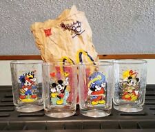 Mickey Mouse McDonald’s Glasses Disney 2000 Celebration Complete Set Of 4 & Bags picture
