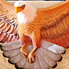 Vintage Fraser - Art / Bossons Bald Eagle Wall Plaque, Hand Painted... picture