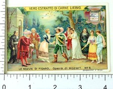 1880's-90's Mozart Opera Figaro Lovely Liebig Victorian 6 Trade Card Set K6 picture