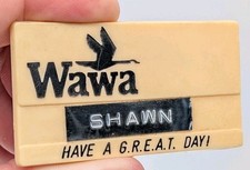 Vintage Wawa Employee Name Tag Badge 