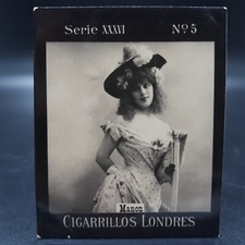 Rare 1900s Cigarrillos Londres Serie XXXVI #5 Manon Antique Cigarette Card picture