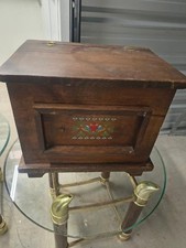 Vintage Hand-Painted Wooden Storage Chest picture