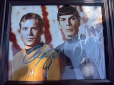 Star Trek signed autograph Kirk And Spok picture