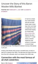 Vintage Baron Woolen Mills Rising Sun Wool Trading Blanket 68x80” Appx RARE picture