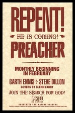 PREACHER Repent He is Coming Vintage 1995 Vertigo DC Comics Promo Preview Flyer picture